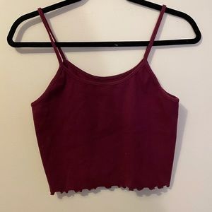 Red crop top